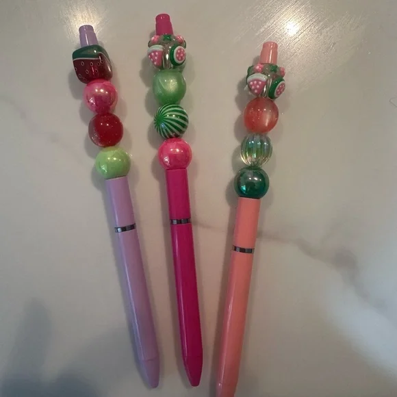 Watermelon Beaded Pens Set - Picture 3 of 8